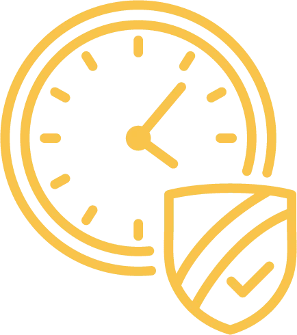 Montgomery County pressure washing service with a clock and checkmark icon.